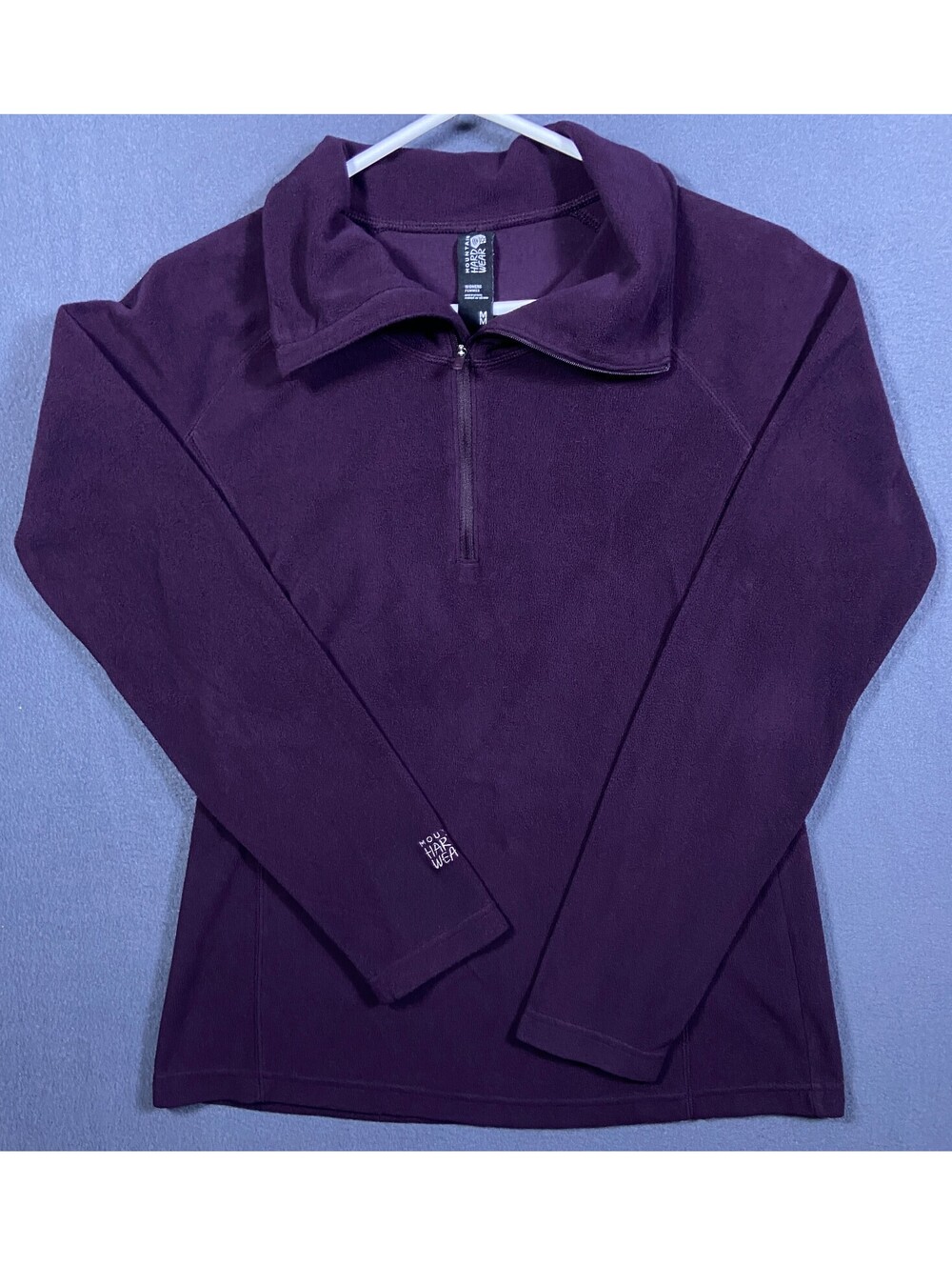 MOUNTAIN HARDWEAR Pullover Fleece M 20x24 Plum Purple 1/4 Zip Sweater Gorpcore